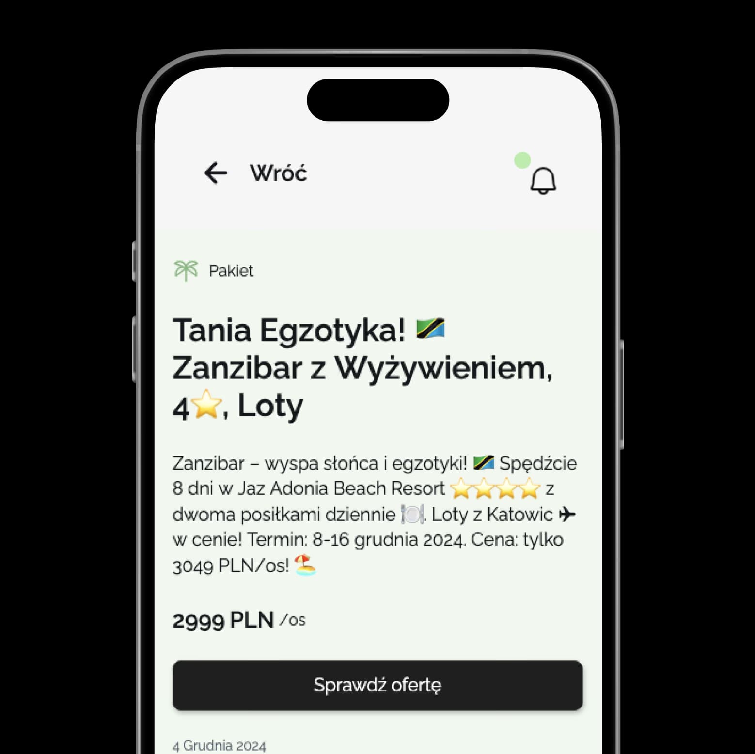 Lista ofert od zaufanych biur podróży w aplikacji PakujWalizki.pl